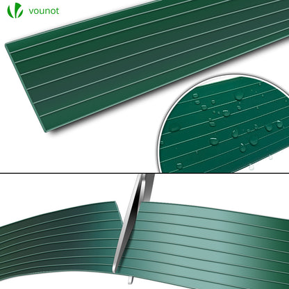 VOUNOT Kit Lamelles Occultantes PVC Brise Vue 300m x 4.7cm avec 600 Clips Clôture Rigide Protection Intimité