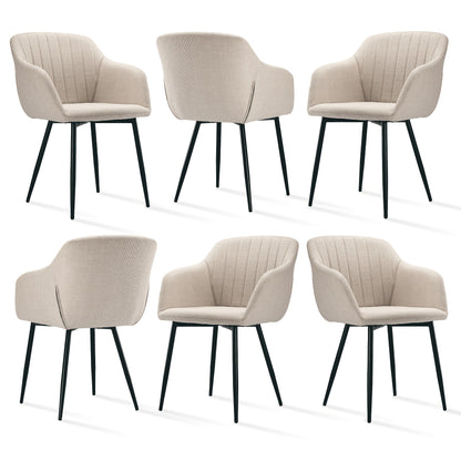 Chaises de salle à manger élégantes avec accoudoirs et soutien lombaire pour salon, cuisine et chambre, offrant un grand confort - Disponibles par lots de 2, 4 ou 6