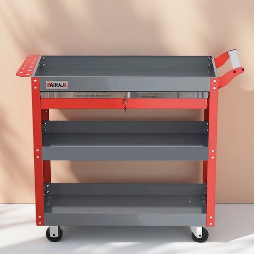 Chariot à outils 3 étages avec roues, capacité de charge 200 kg – Chargeur utilitaire robuste pour transport domestique et garage