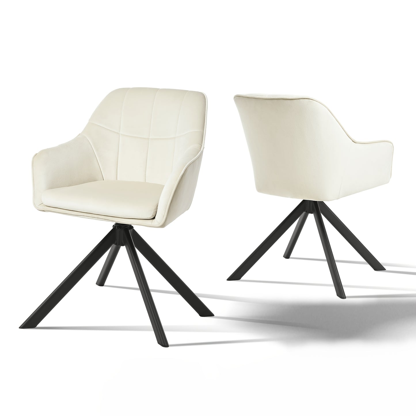 Goeurvant Chaise pivotante à 360° avec accoudoirs : La chaise élégante et confortable pour salles à manger, salons, bureaux et applications commerciales