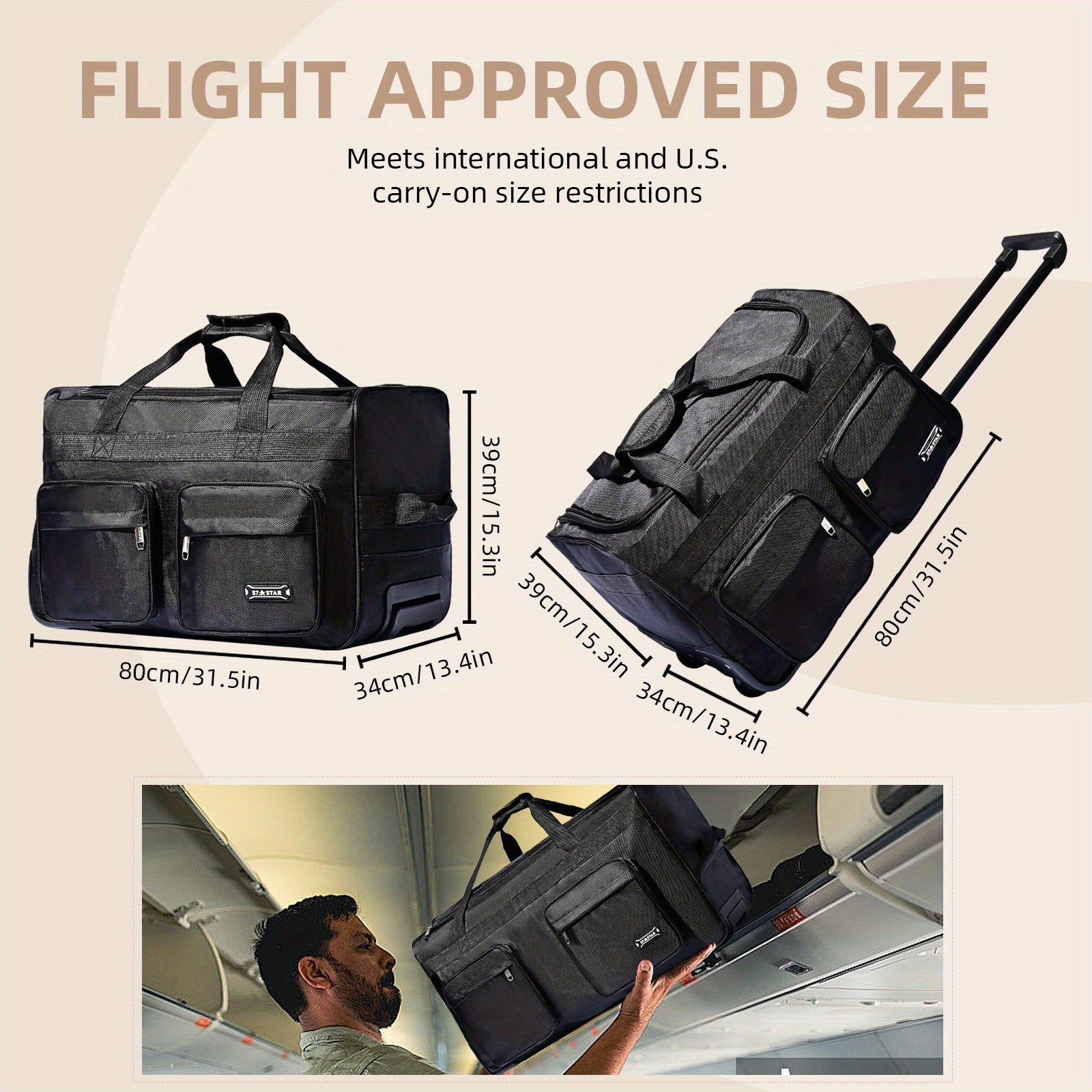 Le choix idéal pour les voyages en famille ! Valise à roulettes noire, multi-tailles, facile à tirer et portable, pratique et multifonctionnelle, pour une préparation de voyage agréable pour tous !