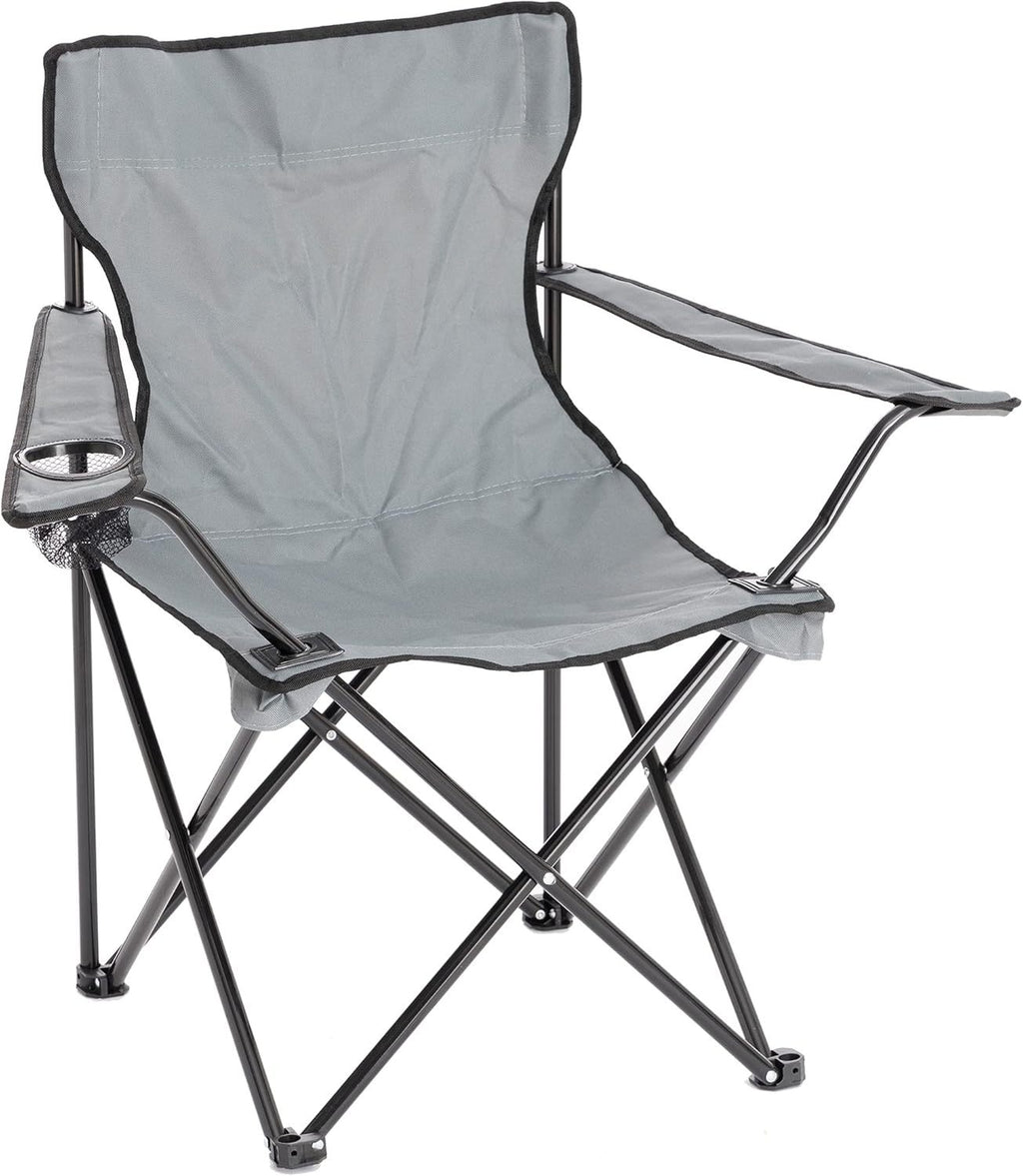 Chaise de camping pliable Baroni Home pour jardin d'extérieur, chaise de camping pliable portable, chaise de camping et de pêche avec porte-gobelet, 20X20X31 pouces (50X50X80 cm)