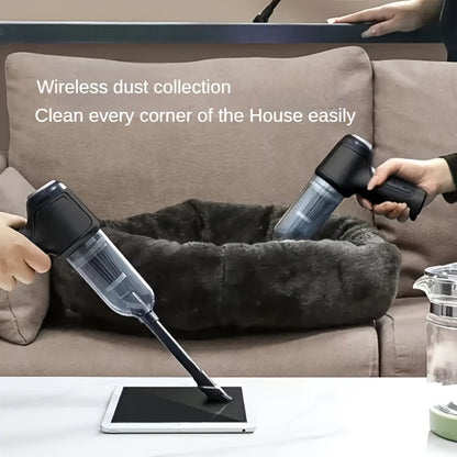 Aspirateur puissant rechargeable USB, aspirateur à main domestique, avec fonctions de soufflage et d'aspiration, mini et portable. Convient pour nettoyer la poussière, les miettes de collation, les cheveux, et applicable aux canapés, tapis, bureaux et esc