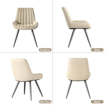 Chaises de salle à manger, Ensemble de 2/4/6, Chaises de cuisine, Chaises rembourrées avec pieds en métal, Chaise de salon avec coussin de dossier, pour salle à manger, Chaise de réception, Bureau