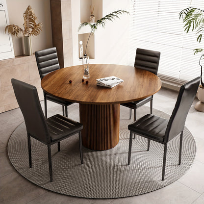 Ensemble de 4 chaises de salle à manger pour cuisine et salle à manger, fausse cuir, dossier haut, moderne