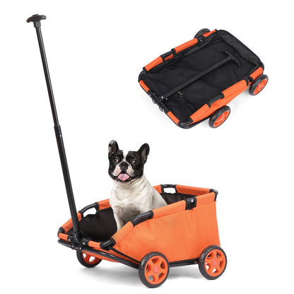 Chariot de Rangement pour Jouets, Trolley pour Animaux de Compagnie, Adapté aux Poussettes pour Petits Animaux et Petits Animaux de Compagnie de Moins de 14.97 KG, Poussette pour Chiot, Poussette pour Chaton, Chariot de Jardin, Chariot d'Extérieur, Chario