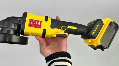 Meuleuse d'angle sans fil 21V sans balais, machine de polissage sans fil équipée d'une batterie et d'accessoires abondants, machine multifonctionnelle, largement utilisée dans les carreaux, la pierre et l'acier. Peut être polie ou givrée. Cadeau pour la f