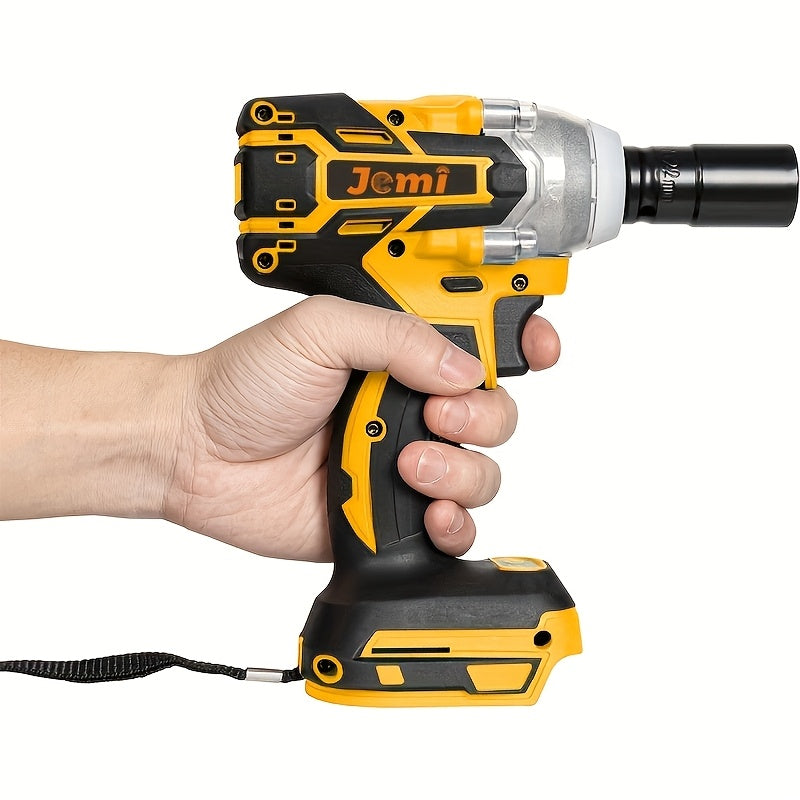 Jemi Tool 21V Clé à Choc sans Fil, Ensemble, Vitesse de 4500 RPM, Couple Élevé, Entraînement 1/2 Pouce, Livré avec Douille ou Adaptateur de Mandrin de Perceuse 13 mm, Batterie 3.0Ah, Chargeur Rapide, Disponible dans un Étui en Plastique, Idéal pour la Rép