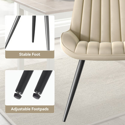 Chaises de salle à manger, Ensemble de 2/4/6, Chaises de cuisine, Chaises rembourrées avec pieds en métal, Chaise de salon avec coussin de dossier, pour salle à manger, Chaise de réception, Bureau