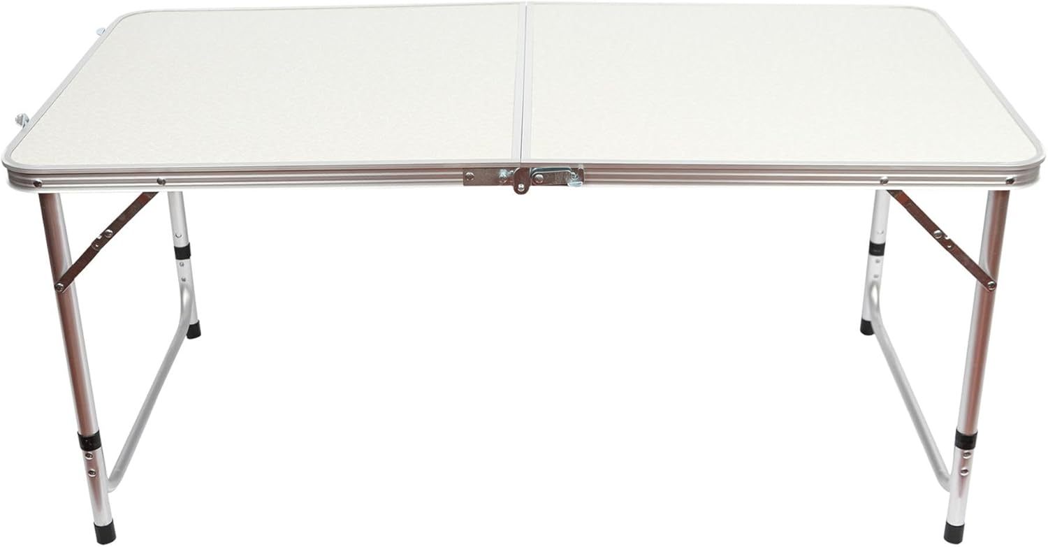 Table de camping pliante avec hauteurs réglables, tables de pique-nique pliables portables pour camping BBQ jardin artisanat marché stand extérieur intérieur cuisine jardin bureau robuste 120x60cm table de pique-nique extérieure de jardin réglable table d