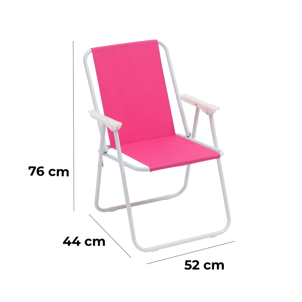 Chaise de plage pliable Baroni, chaise de plage ou de camping en tissu, chaise d'extérieur avec accoudoirs, 20,5 x 17,3 x 30 pouces (52 x 44 x 76 cm)