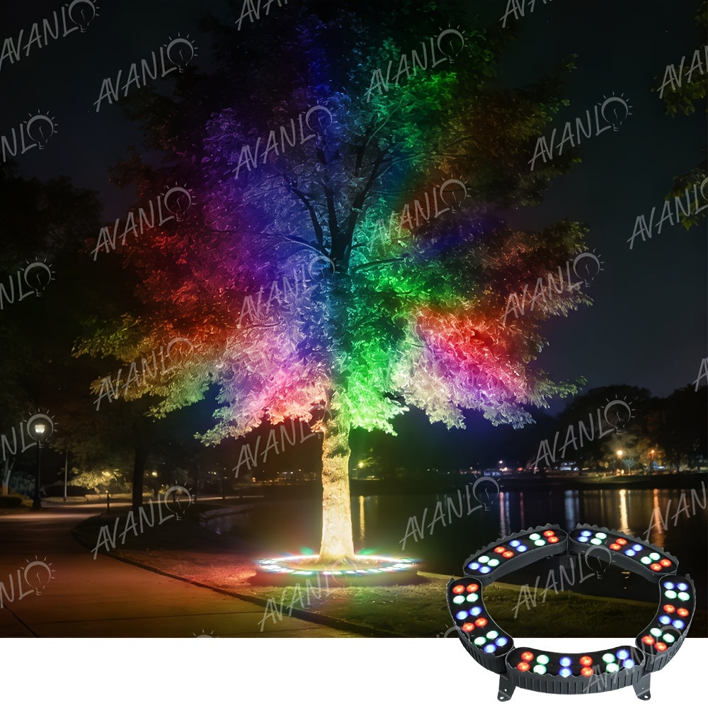 Projecteurs LED d'extérieur pour arbres, projecteurs muraux LED, lampes d'extérieur en aluminium pour pelouse, IP65, peuvent être utilisés sous de grands arbres et cônes cylindriques à l'extérieur - Blanc froid/blanc chaud/RGB