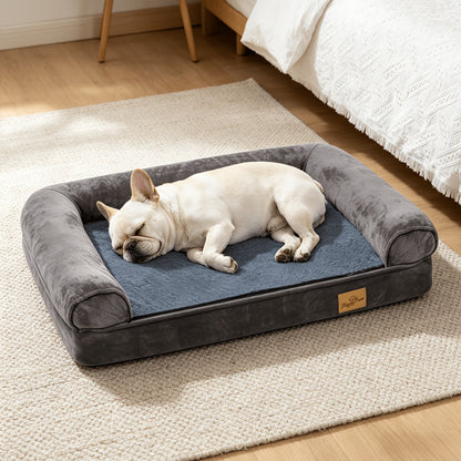 Lit pour grand chien durable : Canapé-lit pour chien de très grande taille jumbo et douillet, literie pour canapé pour chien en mousse éponge orthopédique, housse amovible et lavable, utilisation hiver et été