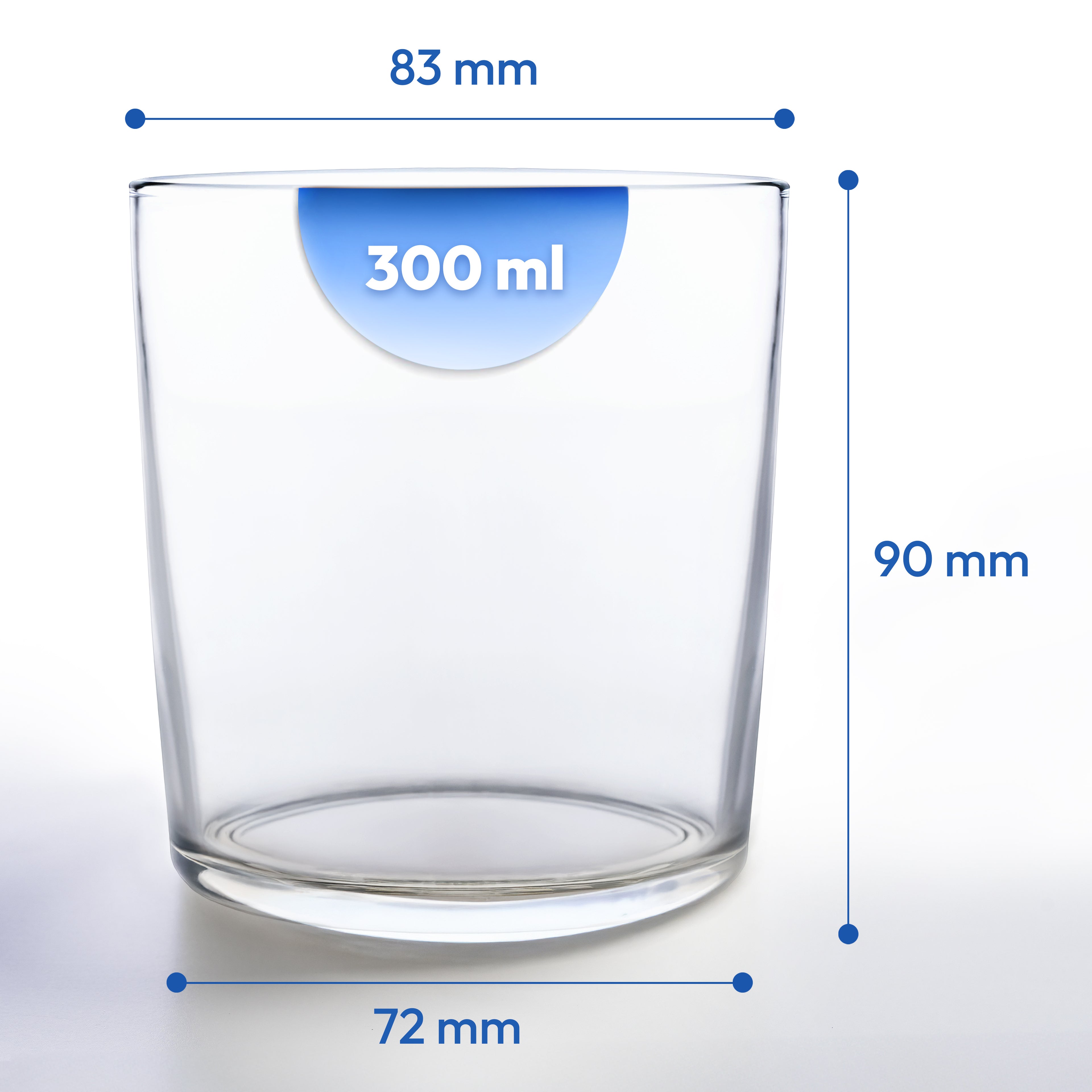 Verres à Bougie 300 ml - Fabriqués en Europe, Verres Décoratifs à Ventilateur 9X8 Cm, Robustes & Réutilisables, Idéaux pour le DIY, Bougies Parfumées & Décoration de Table, Disponibles en Ensembles de 6 ou 12.