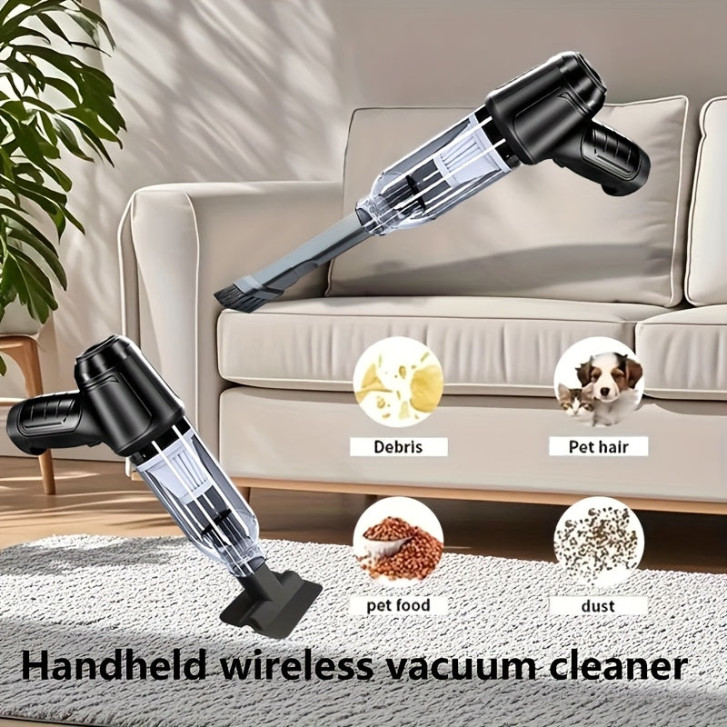 Aspirateur puissant rechargeable USB, aspirateur à main domestique, avec fonctions de soufflage et d'aspiration, mini et portable. Convient pour nettoyer la poussière, les miettes de collation, les cheveux, et applicable aux canapés, tapis, bureaux et esc