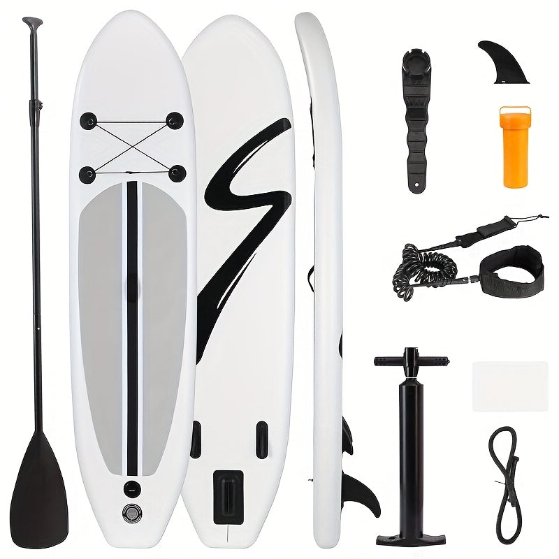 Planche de paddle, 305x76cm, en PVC, avec sac de transport, pagaie, pompe manuelle, outils de réparation, ceinture, adaptée aux débutants, au surf, au yoga paddle, aux sports de loisirs