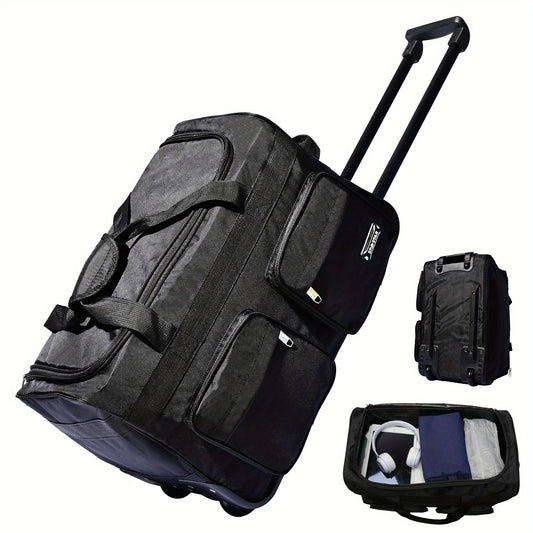 Le choix idéal pour les voyages en famille ! Valise à roulettes noire, multi-tailles, facile à tirer et portable, pratique et multifonctionnelle, pour une préparation de voyage agréable pour tous !