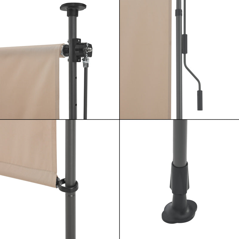 Store Extérieur Cimarra pour Balcon avec Manivelle, Cadre en Acier Résistant aux Intempéries, Disponible en Diverses Couleurs et Tailles