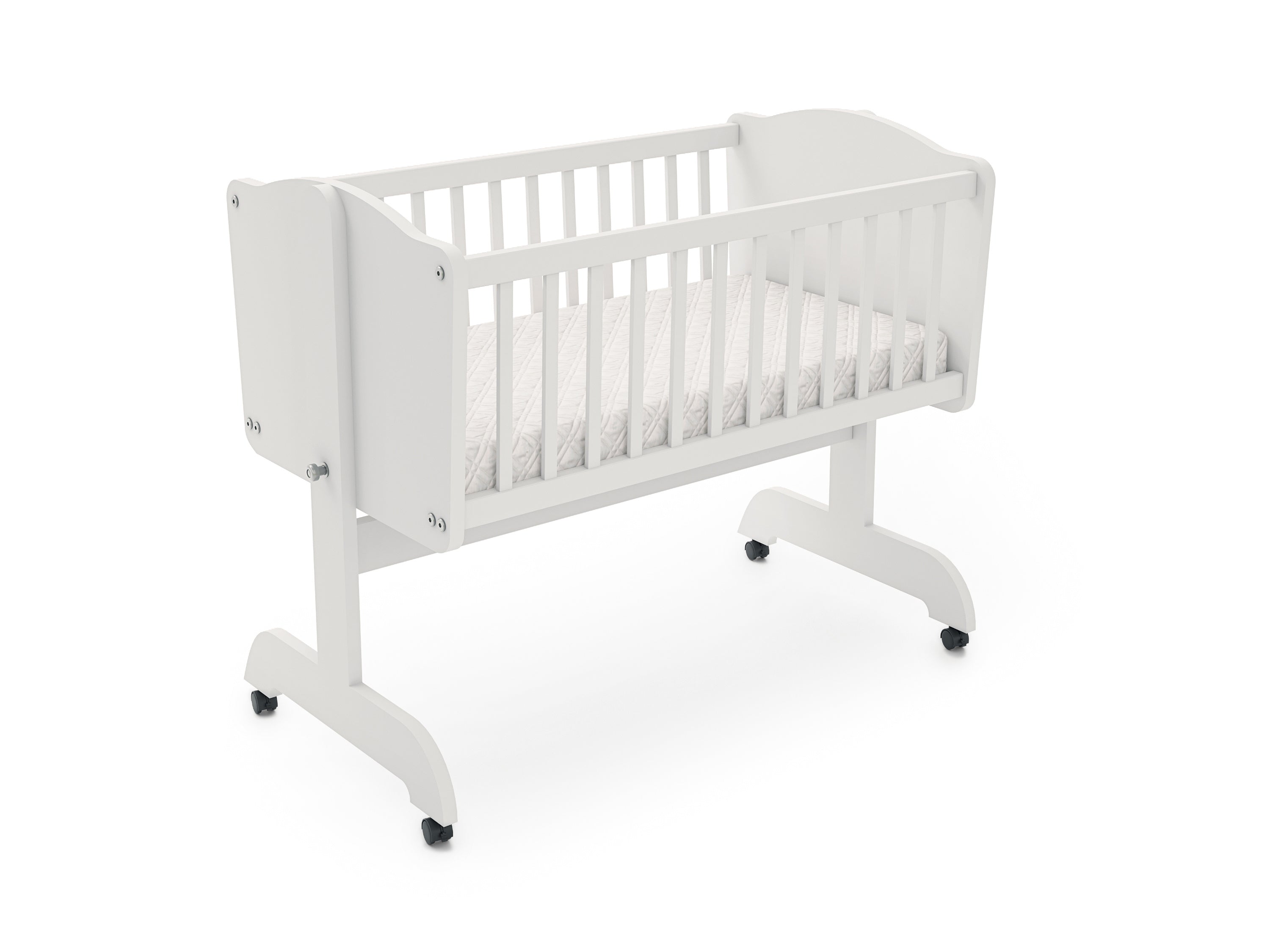 Berceau en Bois pour Enfants – Blanc – Option avec ou sans Matelas