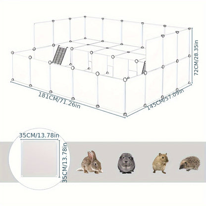 Enclos pour lapin, enclos libre pour lapin, enclos d'intérieur pour petits animaux de compagnie