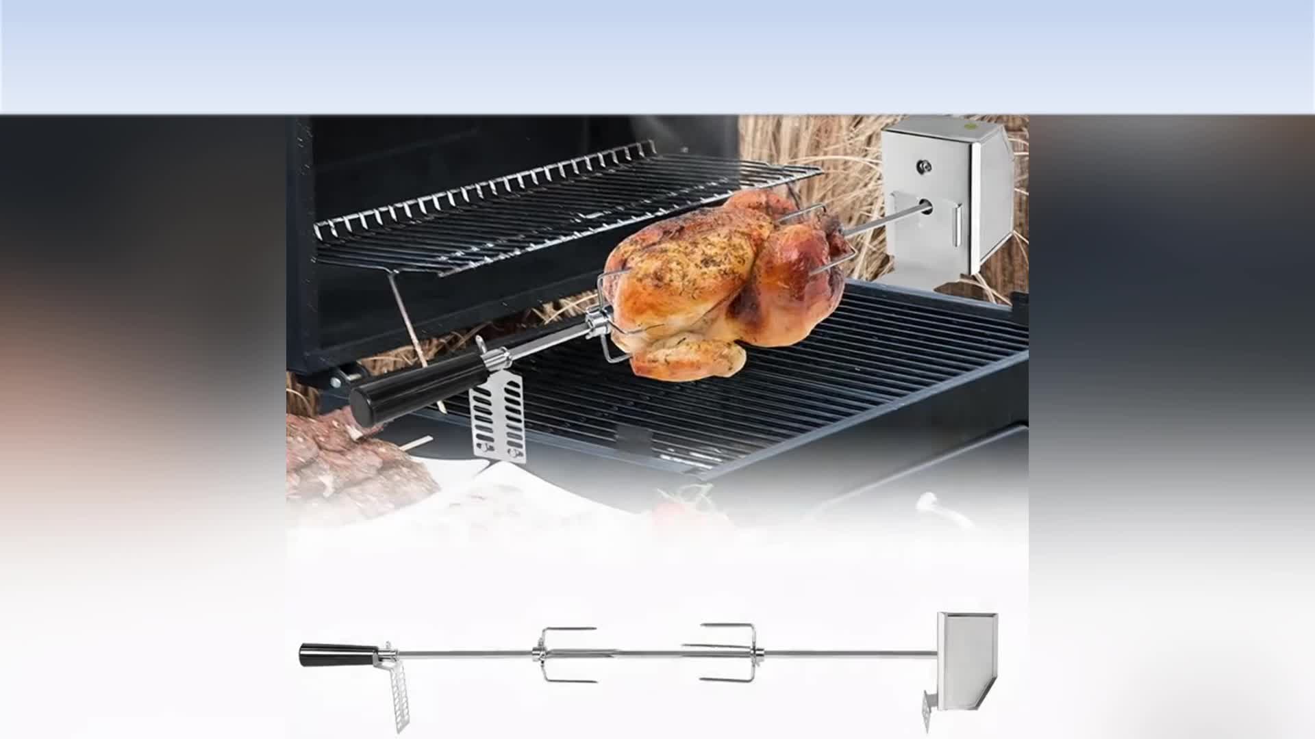 Ensemble de rôtissoire, comprend 2x/4x pinces à viande en acier inoxydable pour barbecue de fête
