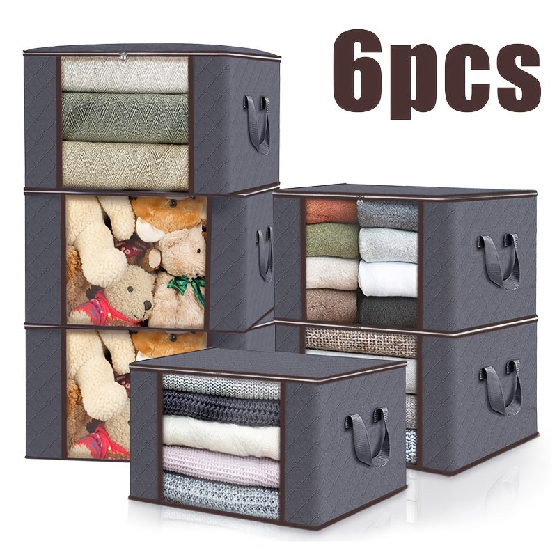 Grands sacs de rangement avec fermetures éclair et couvercles, conteneurs pliables pour rangement sous le lit avec poignées, idéaux pour organiser les couvertures, la literie, les oreillers et les vêtements. Ces sacs de voyage peu encombrants sont égaleme