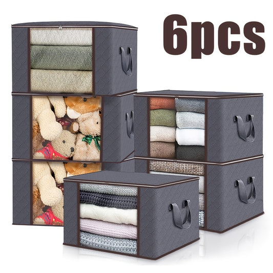Grands sacs de rangement avec fermetures éclair et couvercles, conteneurs pliables pour rangement sous le lit avec poignées, idéaux pour organiser les couvertures, la literie, les oreillers et les vêtements. Ces sacs de voyage peu encombrants sont égaleme