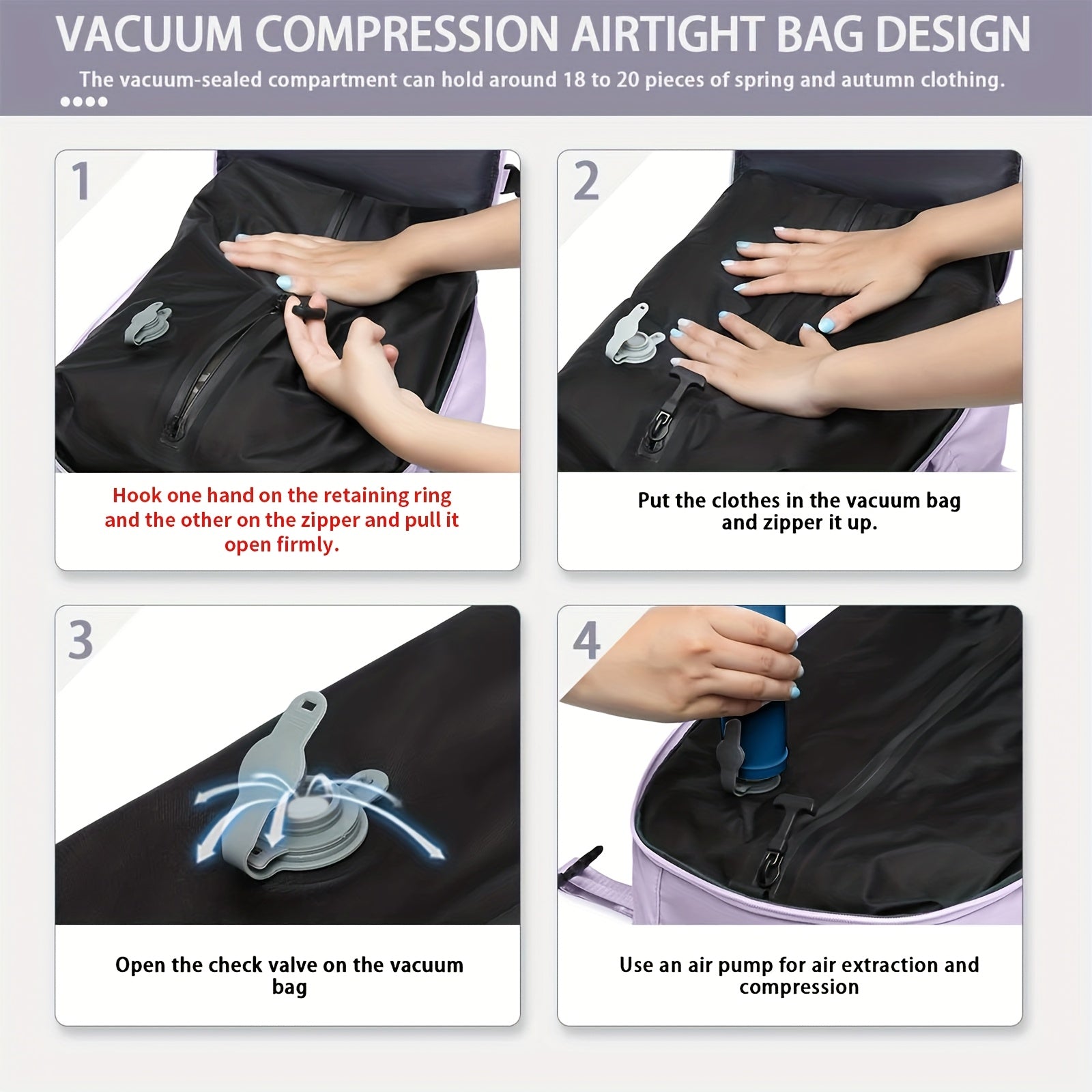 Sac à dos de randonnée - Sac à dos de voyage sous vide cabine 50L, taille exclusive Budget Airline Ruian/approuvé par EasyJet, bagage à main portable pour hommes et femmes, pour voyages en plein air, voyages d'affaires et cadeaux exquis pour la famille