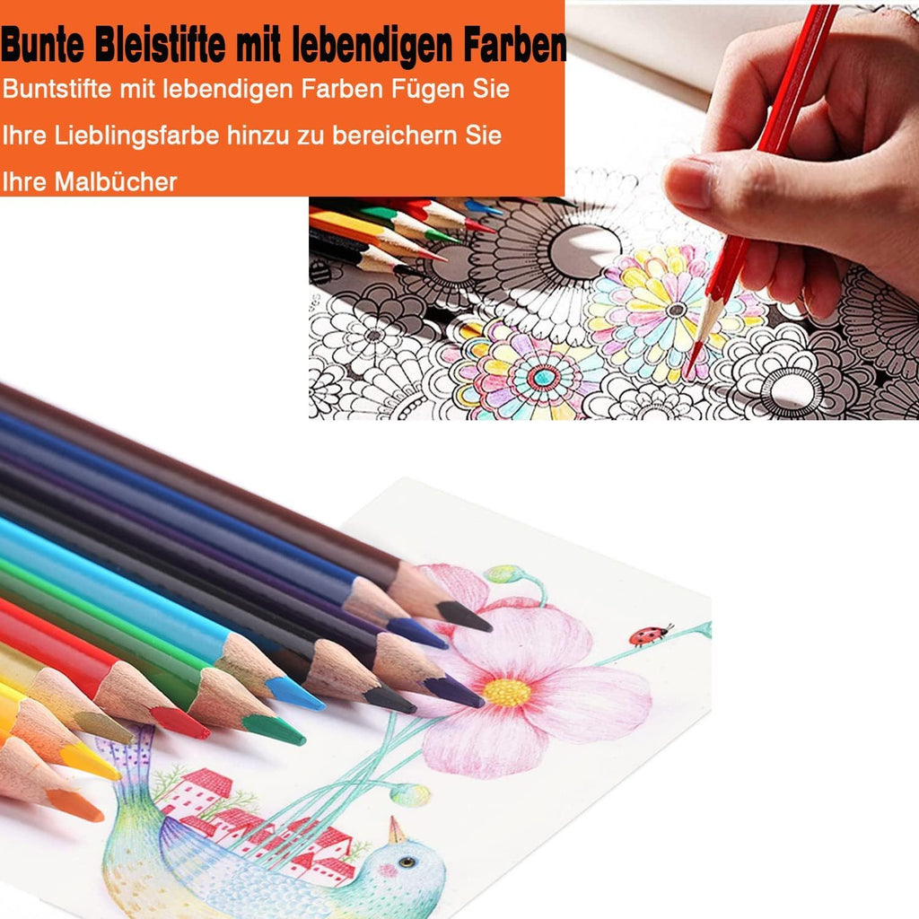 Ensemble de crayons de couleur 48/72, plein de couleurs vibrantes pour les enseignants, crayons de dessin d'art à mine souple pour le coloriage pour adultes, l'esquisse et la peinture, cadeaux de livres pour adultes