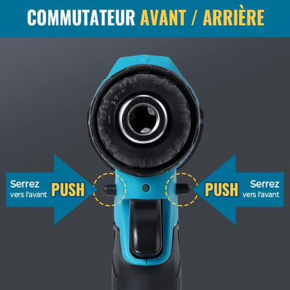 Perceuse à choc avec batterie au lithium 28V, 1350 tr/min, tournevis multifonctionnel à haute vitesse, ensemble d'outils électriques, tournevis électrique, perceuse à main
