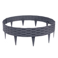 Bordure de pelouse flexible 100Cm Bordure de pavage Aspect rotin Bordure de parterre en plastique Bordure de pierre pour la zonage du jardin Palissade Ensemble Remplacement de pierres de bordure de pelouse