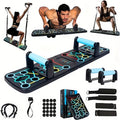 11pcs/set Planche de pompes, pliable portable avec bandes de résistance, barre de pompes pour la maison, poignée de pompe pour le sol, équipement d'entraînement musculaire professionnel pour hommes et femmes, accessoires de fitness pour entraînement compl