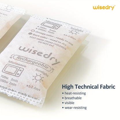 Lot de sachets déshydratants réutilisables Wisedry 5g 10g 50g, emballés individuellement, double couche scellée