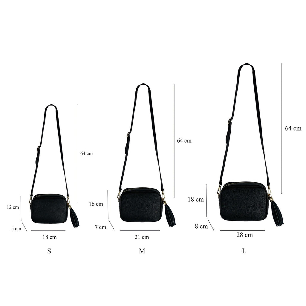 Sac à bandoulière en cuir véritable avec fermeture à glissière pour femme cod.5210