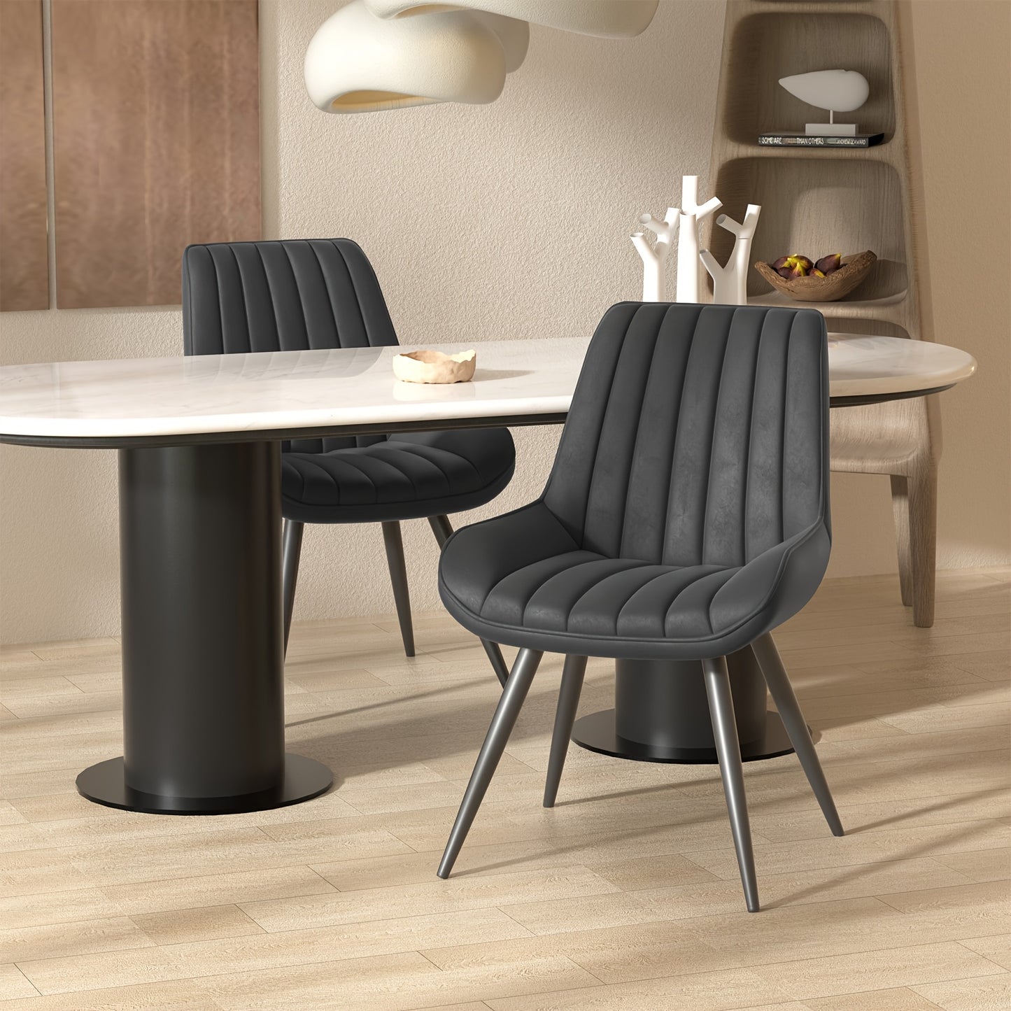 Chaises de salle à manger, Ensemble de 2/4/6, Chaises de cuisine, Chaises rembourrées avec pieds en métal, Chaise de salon avec coussin de dossier, pour salle à manger, Chaise de réception, Bureau