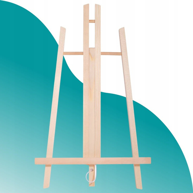 Grand Ensemble de Peinture Artmaker, Ensemble Artistique Complet pour la Peinture avec Chevalet en Bois de 50 cm, 3 Toiles de 25X25 cm, Peintures Acryliques de 12X12 ml, 10 Pinceaux et Palette de Peinture, Ensemble en Plastique Professionnel pour Débutant
