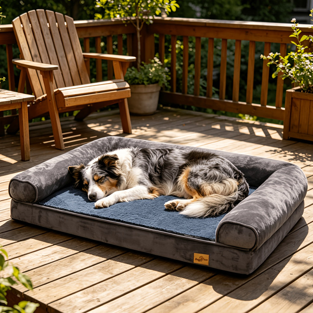 Lit pour grand chien durable : Canapé-lit pour chien de très grande taille jumbo et douillet, literie pour canapé pour chien en mousse éponge orthopédique, housse amovible et lavable, utilisation hiver et été