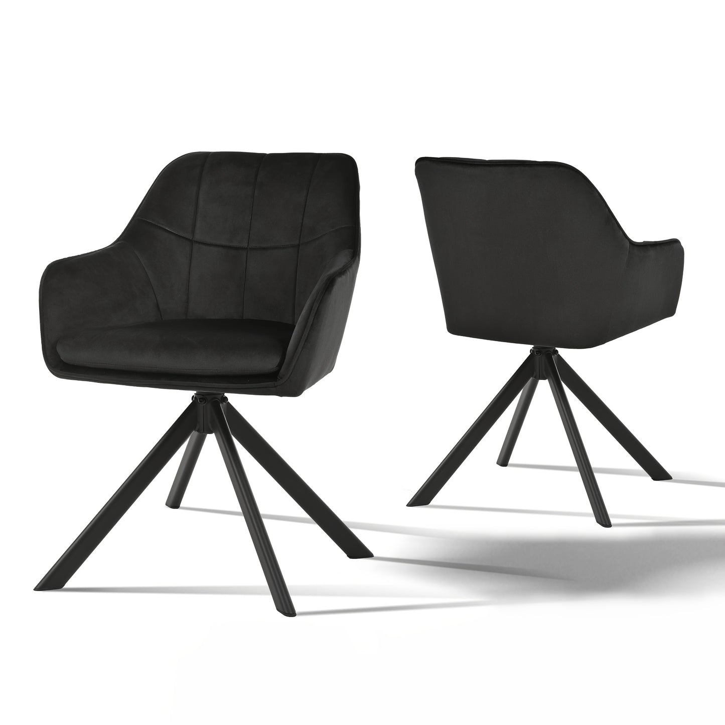 Goeurvant Chaise pivotante à 360° avec accoudoirs : La chaise élégante et confortable pour salles à manger, salons, bureaux et applications commerciales