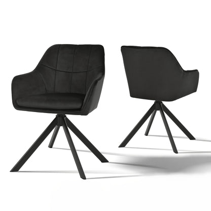 Goeurvant Chaise pivotante à 360° avec accoudoirs : La chaise élégante et confortable pour salles à manger, salons, bureaux et applications commerciales