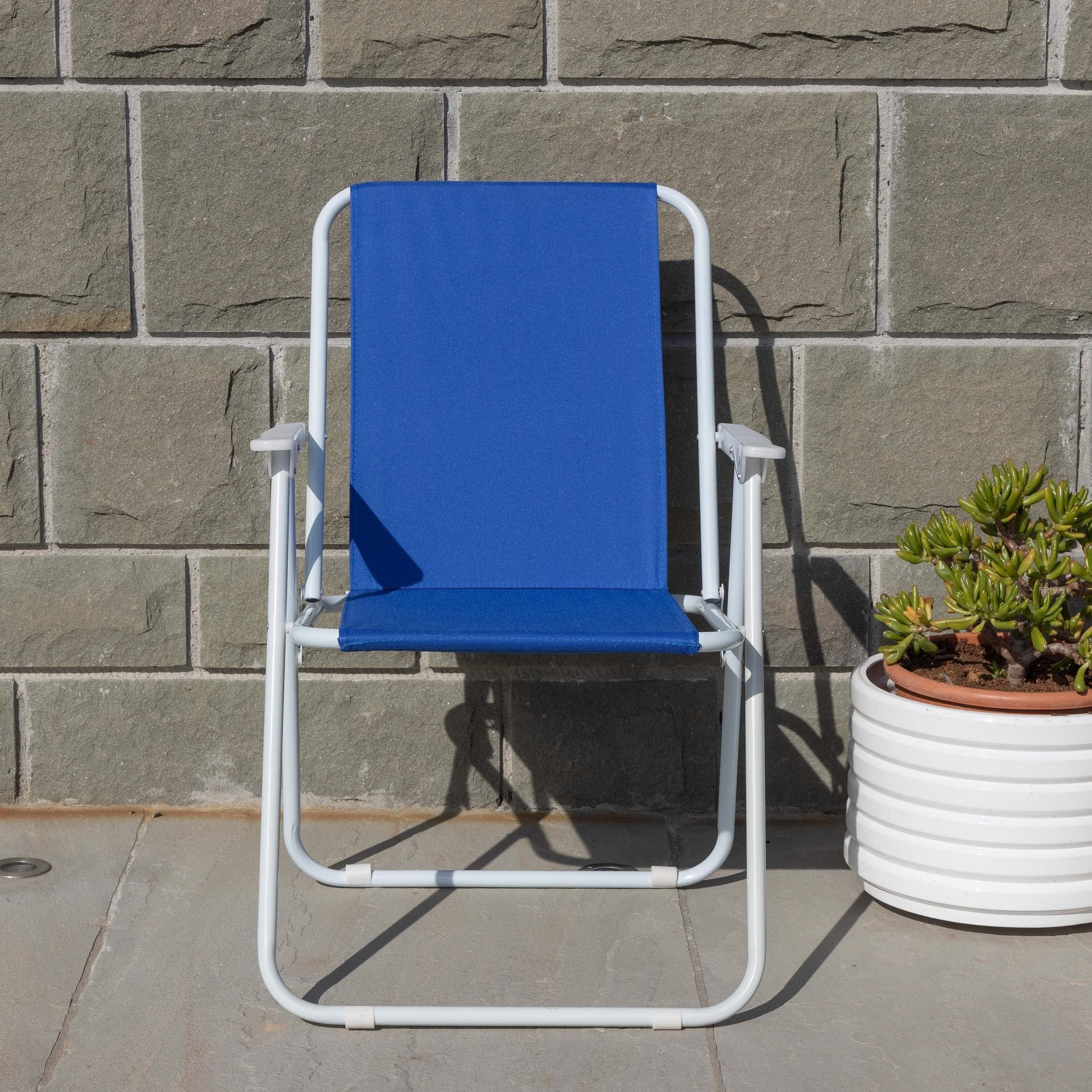 Chaise de plage pliable Baroni, chaise de plage ou de camping en tissu, chaise d'extérieur avec accoudoirs, 20,5 x 17,3 x 30 pouces (52 x 44 x 76 cm)
