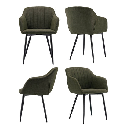 Chaises de salle à manger élégantes avec accoudoirs et soutien lombaire pour salon, cuisine et chambre, offrant un grand confort - Disponibles par lots de 2, 4 ou 6