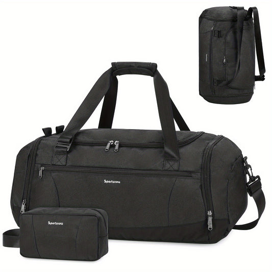 [Sac de Toilette Offert] Sac à Dos Sportif 5 en 1 - Idéal pour la Salle de Sport et les Vacances avec Poche à Roulettes et Compartiment à Chaussures Ventilé | Essentiel de Voyage Été 2025 (43L Week-end, Disponible en 6 Couleurs), Cadeau de Noël