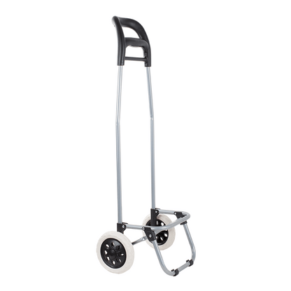 Chariot de courses pliable avec roues, robuste et spacieux, avec poche et poignées, pratique pour transporter des courses lourdes, base stable, grandes roues et poignée durable, en matériau imperméable, facile à nettoyer, poche pour verrouillage ou portef