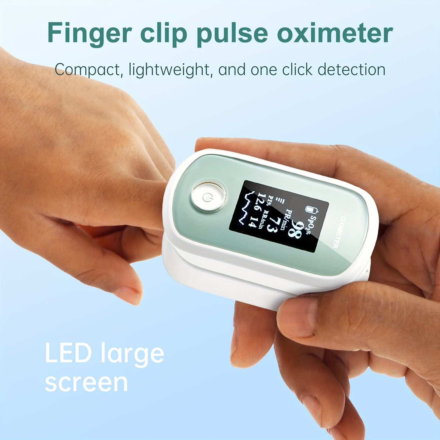 Pulse Oxygémetre de Pointe des Doigts avec Écran Couleur HD - Mesure Rapide, Parfait pour Tous les Âges, Utilisation Sportive, Dispositif de Surveillance de la Santé, Dispositif Médical Moderne, Corps en Plastique Durable, Piles Non Incluses