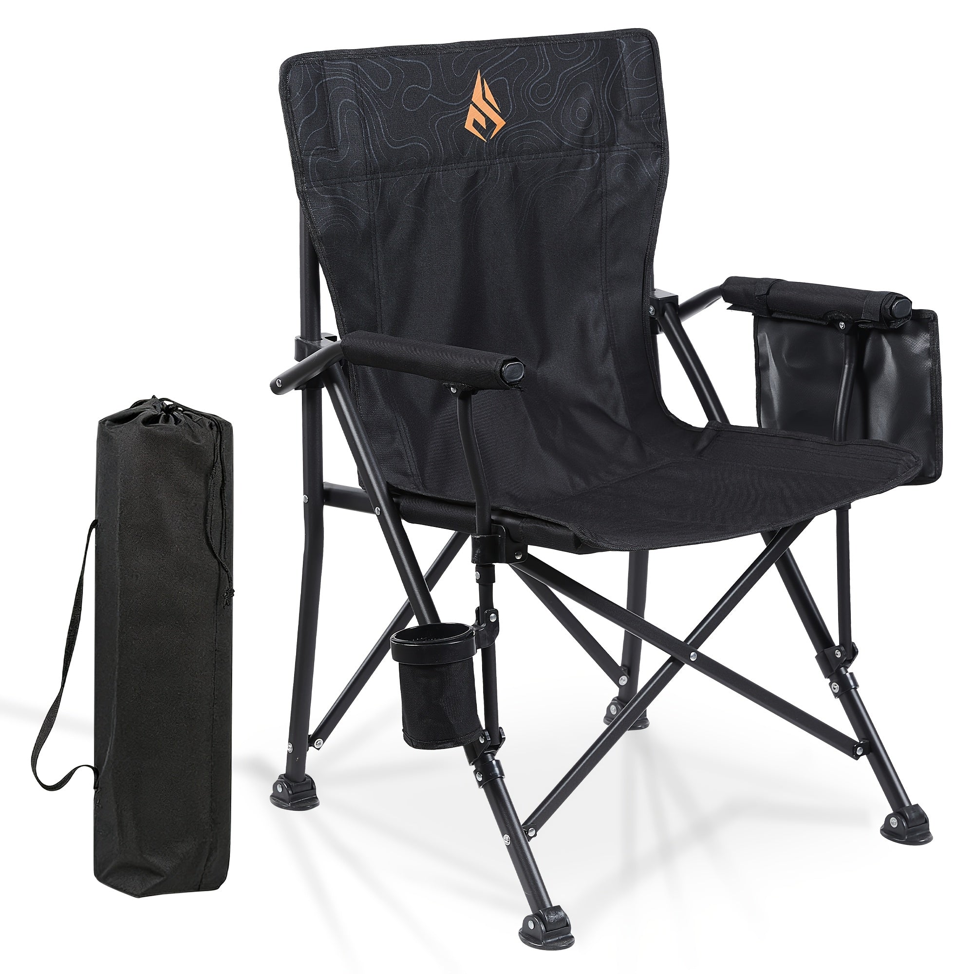 Chaise de camping pliante robuste Symino 150 kg, avec accoudoirs, ultralégère et portable, se plie instantanément, chaise d'extérieur pour la pêche et la plage