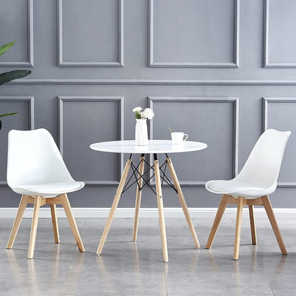 Ensemble de 2 chaises de salle à manger MCC Direct, chaise de cuisine, chaise de bureau, chaise de salon, chaise coquille de designer Eva, disponible en 7 couleurs