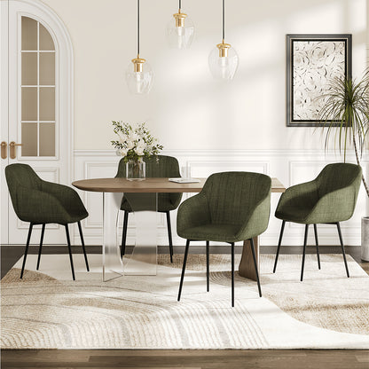 Chaises de salle à manger élégantes avec accoudoirs et soutien lombaire pour salon, cuisine et chambre, offrant un grand confort - Disponibles par lots de 2, 4 ou 6