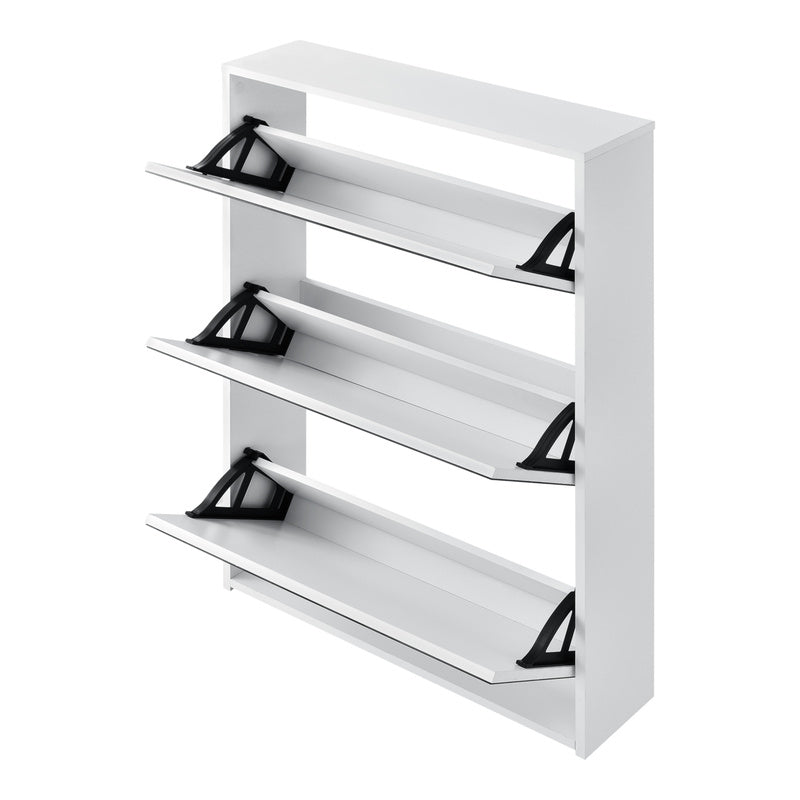 Armoire à chaussures Vogar avec portes miroir de différentes couleurs et tailles