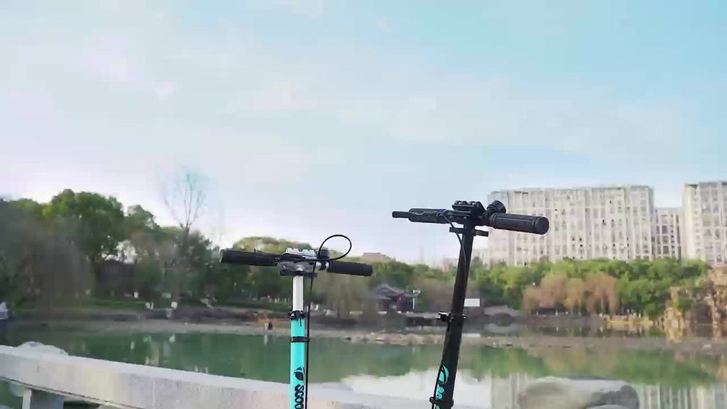 TENBOOM Trottinette Adulte Pliable Haute Sécurité avec Frein à Main, Amortisseur et Bandoulière