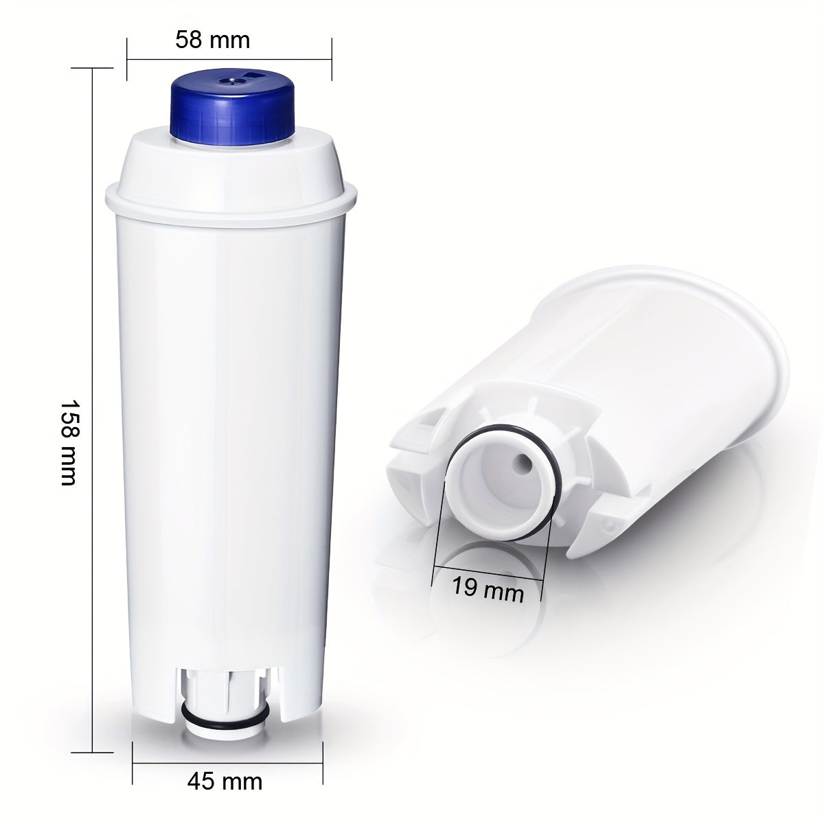 Lot de 6 filtres à eau pour machine à café automatique Delonghi, remplacement de filtre à eau pour de'Longhi DLSC002, SER3017 5513292811 compatible avec de Longhi, ECAM, ESAM, ETAM, BCO, série Ec
